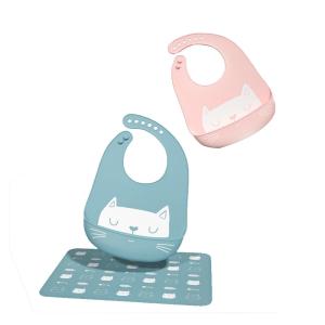China Adults Silicone Bib With Food Catcher / Portable Skip Hop Silicone Bib factory