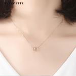 2.64g 40cm Birthday Diamond Studded Necklace Clavicle Waist 18k Pure Silver