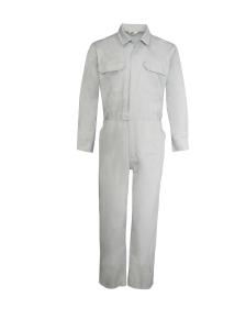 China 280GSM Twill 3/1 Flame Retardant Coverall Multi Pockets Light Gray factory
