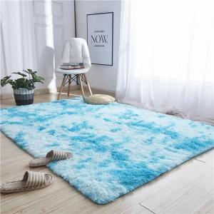 China Modern Mixed Islamic Color Polyester Shaggy Bedroom Home Decorative Rug for Commercial factory