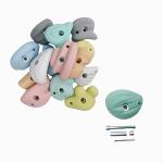 Anti Fire Kids fiberglass climbing holds Red ASTM Wooden Wall pvc