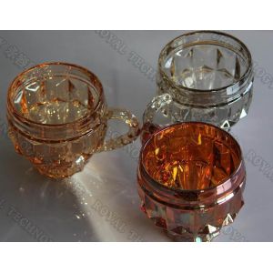 Glass PVD Coating Service, Cathodic Arc Plating Amber Color, Glassware Gold