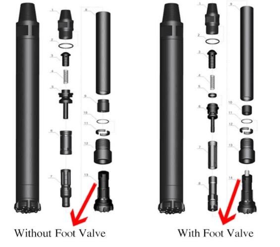 6 Inch High Air Pressure DTH Hammers QL60 Down Hole For Rock Drilling / Mining