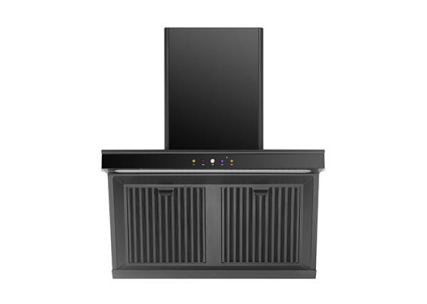 Stainless Steel Touch Panel LED Lighting High-end Range Hood With Baffle Filter