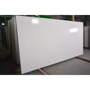 No Scratch 7 Mohs Hardness Engineered Quartz Benchtops Decoration White Color