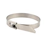 Self Locking Stainless Steel Ball Tie Straps For Telecom / Traffic Lights /