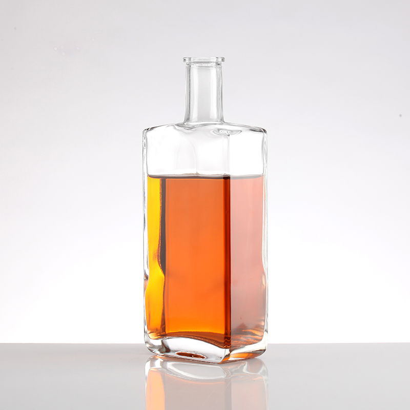 500ml 700ml Custom Empty Frosted Fancy Glass Liquor Bottle for Beverage and Champagne