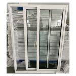 Black Frame Aluminum Sliding Glass Window Double Glass Customized
