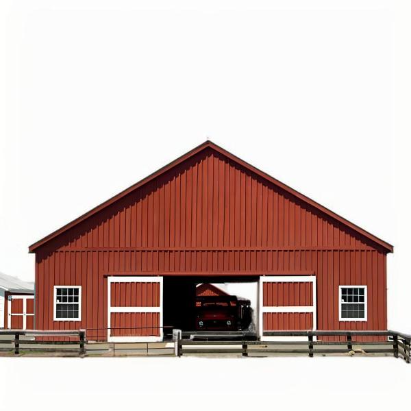 Metal Prefab Livestock Barns Customized Size Farmhouse Steel Building Earthquake