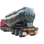 3-Axle Bulk Cement Tanker Semi Truck Trailer with 4'' Rubber Hose Discharge Pipe