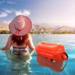 28L Triathlon Swimming Buoy 190T Nylon Inflatable Float With Dry Bag