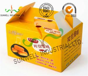 China Custom Printed Foldable Cardboard Food Packaging Boxes For Cup Cake / Dessert Packing factory