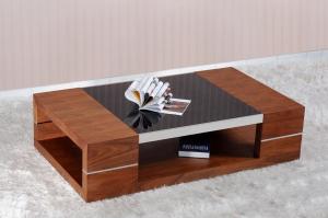 China Walnut/Oak/Ash Wood Veneer with Tempered Glass Coffee/Cocktail Table,End Table,Sofa Table,Modern Style,Good Quality factory