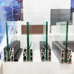 Deck Frameless U Channel Glass Railing Powder Coating For Residential