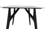 1500*850mm Ceramic Material Dining Table With Fixed Type Black Special Metal Leg