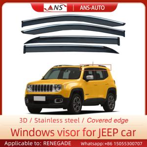 China 2.29 Pounds 37.5 Inches Smoke Window Visor For Jeep Renegade factory