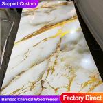 Bamboo Charcoal Wood Veneer Marble Sheet Eco-Friendly And Fire Prevention Indoor