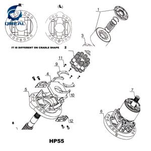 China HPV55 HYDRAULIC PUMP PARTS FOR KOMATSU PC100-5 PC120-5 factory