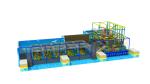 Galvanized Steel Pipe Kids Trampoline Park Nylon Mesh Material Residential Area