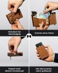 First Layer Crazy Horse Genuine Leather Men's Wallet Short Retro Card Box