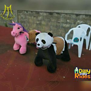 China Hansel funny coin operated kids motorized animal bike shopping mall animal scooter ride factory