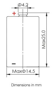 China 1200mAh ER14250 Li Socl2 Non-rechargeable Battery factory