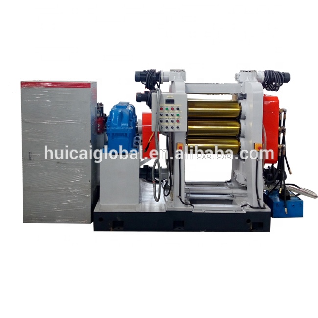 3 Roll Rubber Calender in Blue/Green for 4500mm Width and Production