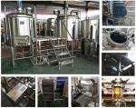 20HL 3 Vessel Brewhouse Heated By Steam Fabricated By SS304 For Mashing Process