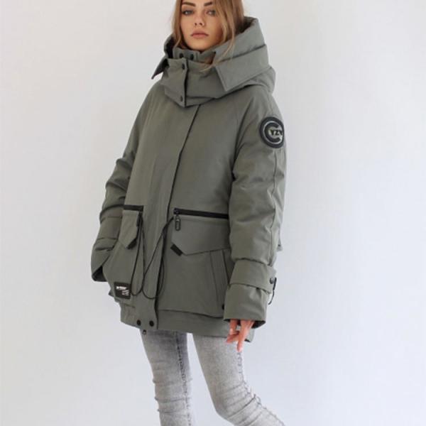 FODARLLOY Women's Winter Down Jacket Women Warm Parka Thick Hooded Outwear