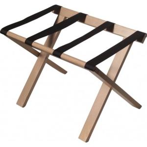 China Square Wooden Luggage Hotel Display Stand With Webbing Collapsible Structure factory