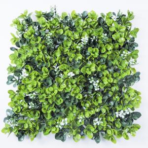 China Boxwood Panel Artificial Plant Wall Green Flower Grass Backdrop For Indoor Decoration factory