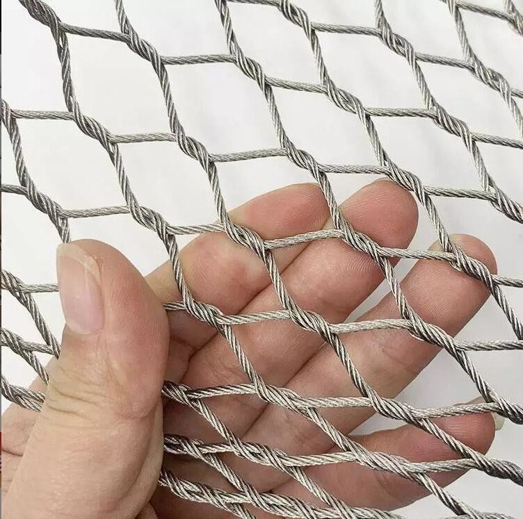 Diamond Flexible Stainless Steel Wire Rope Cable Mesh Zoo Mesh