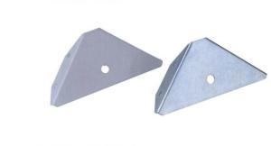China Indoor Iron Deck Corner Brackets , Triangle Corner Brace Zinc Plated Finish factory