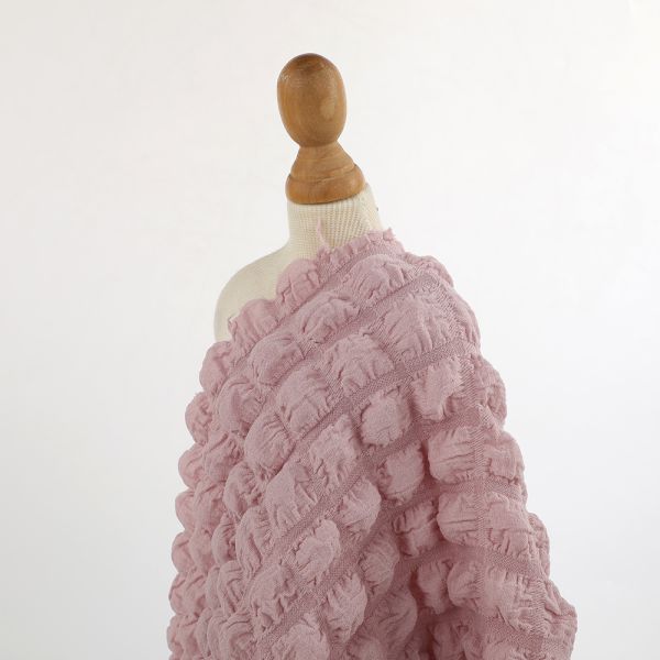 Hot Sale Wholesale 3D Bubble Shape Pattern Embossing Jacquard Dress Polyester Spandex Woven Fabric for Clothing Dress