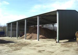 China Multi Purpose Steel Barn Structures For Rural With Open Sided Steel Sheet Clading factory