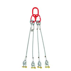 China Galvanized Steel 48mm 4 Way Wire Rope Slings, lift sling on sale