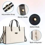 16x11.7x5.1 Canvas Laptop Tote Bag , Work Shoulder Bags For Travel Shopping
