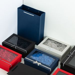 Luxury Window Gift Box with Ribbon - Custom Rigid Packaging