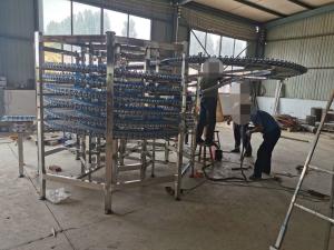 China Conveyor Spiral Convyor Tower of Cooling Baked Pizza Bread Cookies factory