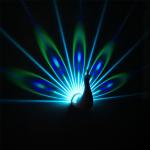 Novelty gifts product Peacock projection lamp, attractive peacock lamp wall