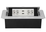 Retractable Universal Table Pop Up Outlets Desktop Explosion Proof 13amp Usb