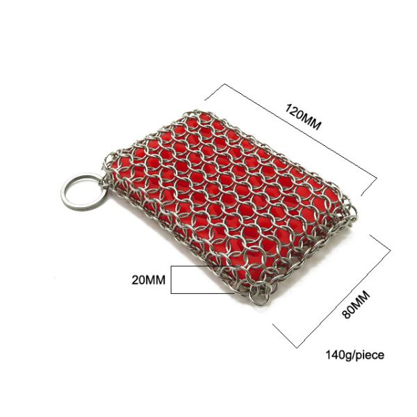 Soap Shape Silicone & Chainmail Scrubbing Pad