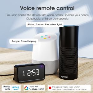 Tuya ZigBee gateway Time Display Alexa Google Home Bluetooth Mesh Wireless