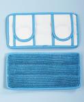 Set Of 2 Reusable Commercial Microfiber Wet Mop 11 Inch Blue Twist Pile With