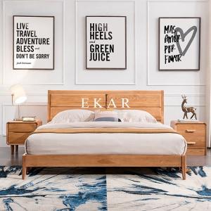 China King Size Bed Designs Wooden Bed Sample factory