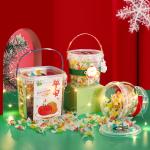 280ml 300ml 500ml 750ml 1L 1.5L 2.5L 4L Plastic Food Storage Pail Christmas