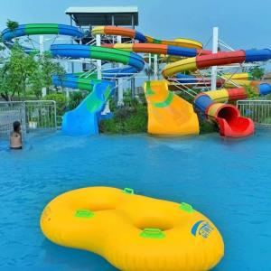 China Environmental Friendly Spiral Water Slide Playground Equipment 8m Height factory