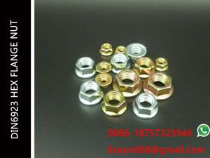 China DIN6923 Hex Flange Nuts M8,M10,M12 Grade 4.8 ZP,YP Finished Flange nut JIS1190 factory