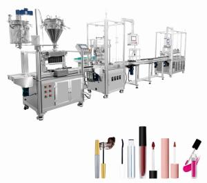 China 2400pcs/hour High Speed Mascara Filling and Capping Production Line factory