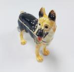 China manufacture animal jewelry boxes cute labrador dog metal alloy trinket
